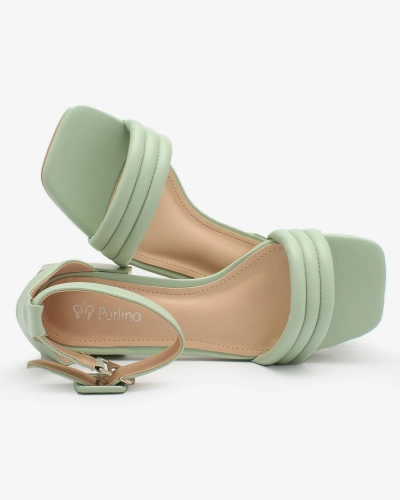 Босоніжки Royalfashion Mint Laylina на низьких підборах