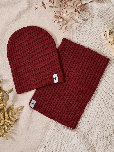 Royalfashion Winter Universal Set- Mütze mit Schlauchschal