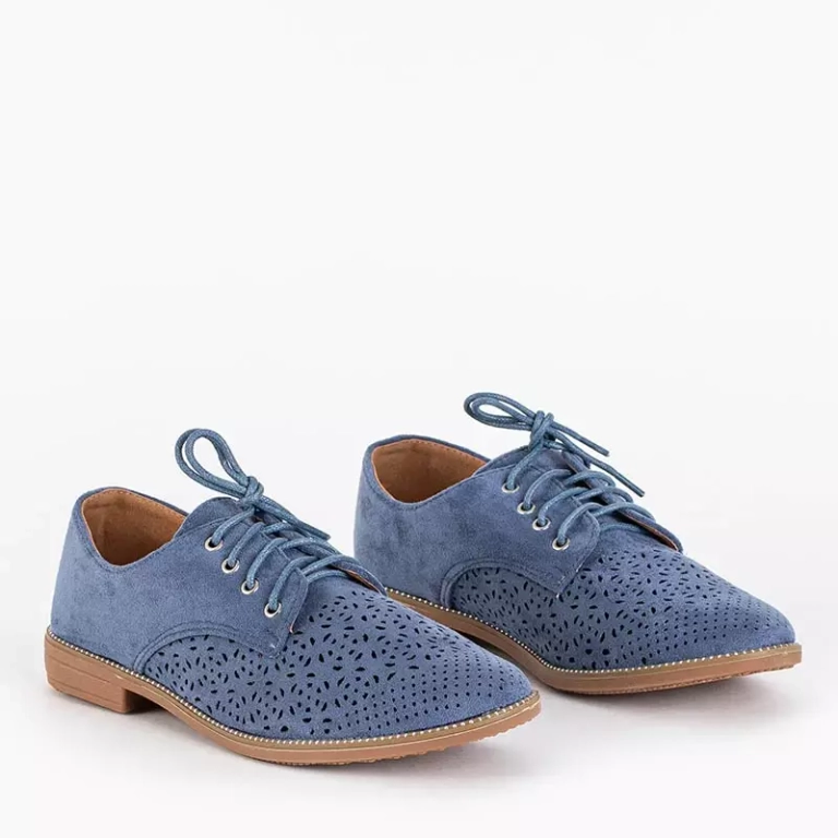 Blaue Schnürschuhe für Damen Soberin - Schuhe