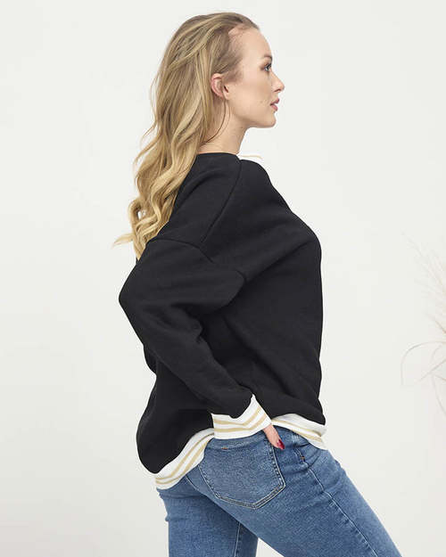 Жіноча утеплена кофта чорного кольору - Одяг