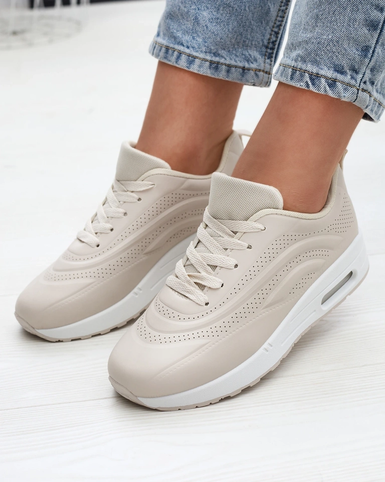 Openwork Damen Sportschuhe in beige Farbe Adetika - Schuhe