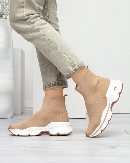 Бежеві жіночі кросівки Sunadi- Buty