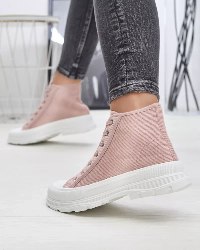 Rosa gerippte Damen-Sneaker Somali - Footwear