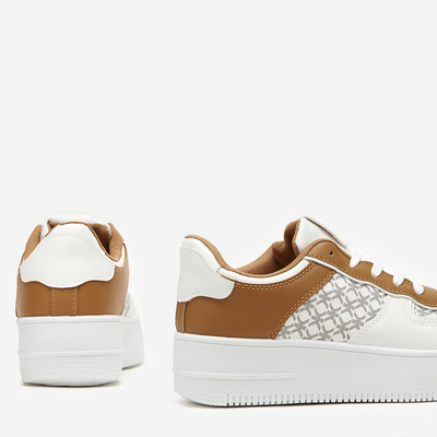 Weißer Damen-Sportschuh mit Glou-Print - Schuhe