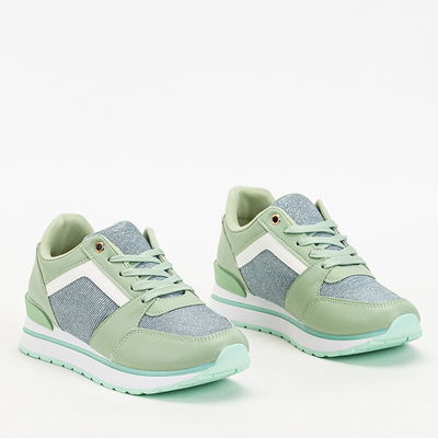 Grüne Damen-Sportsneaker mit Glitzer Berilan - Footwear