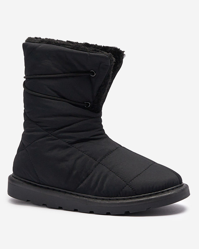 Damenstiefeletten Luna Schwarz Stoff Warm für den Winter