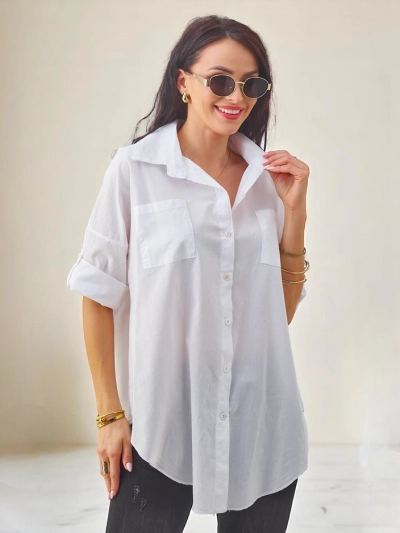 Royalfashion бавовняна жіноча сорочка з рукавами 3/4