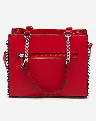 Kleine Damenhandtasche mit gewebtem Einsatz - Accessoires