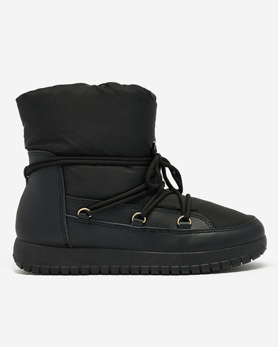 Royalfashion Damen Schlupf-Schneestiefel in schwarzer Farbe Iredas