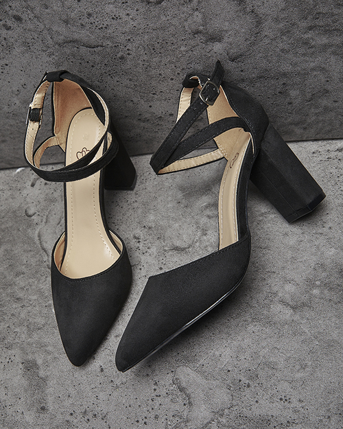 Чорні жіночі туфлі-човники на стійці Amagy- Footwear