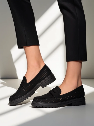 Royalfashion Damen Loafer mit Perforationen Filoz