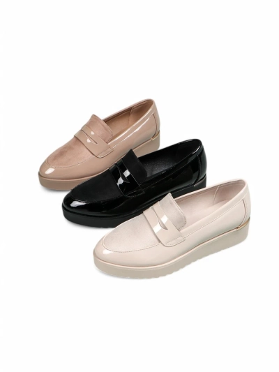 Royalfashion Damen Lackmokassins Afidale