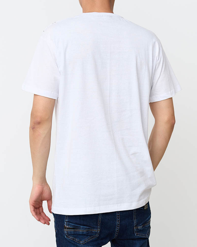 Weißes Herren-T-Shirt mit Aufdruck - Kleidung