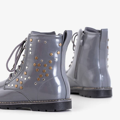 Grau lackierte Isibeal-Kindertaschen - Schuhe