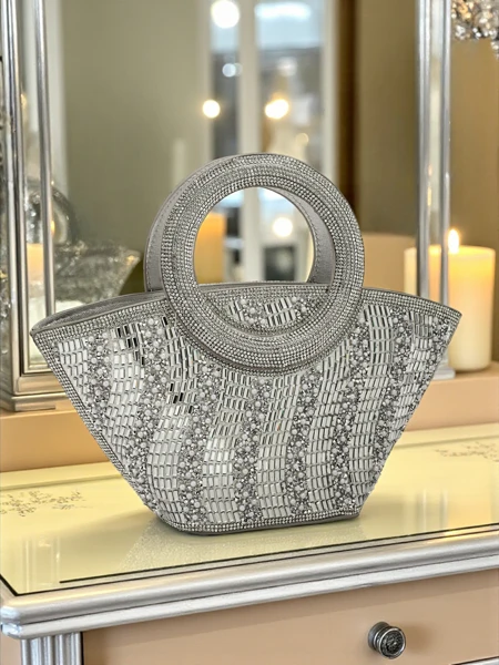 Kleine Damenhandtasche mit Zirkonia-Steinen Sparkle Queen