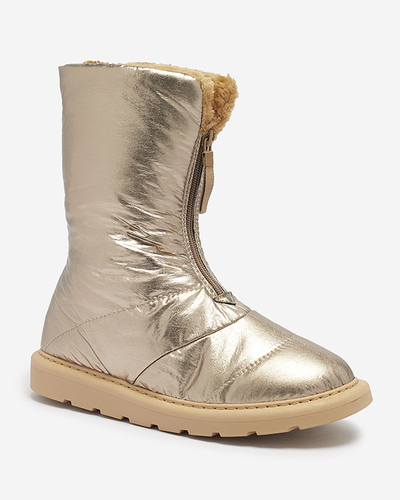 Rosa-goldene Damenschuhe a'la Schneestiefel Tirigga- Footwear