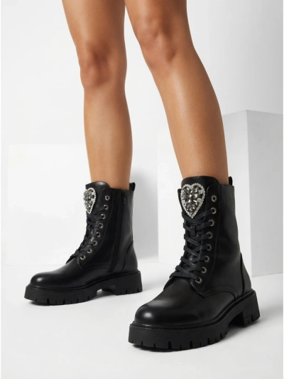 Luna Damenstiefel Schwarz Leder Elegant für den Herbst