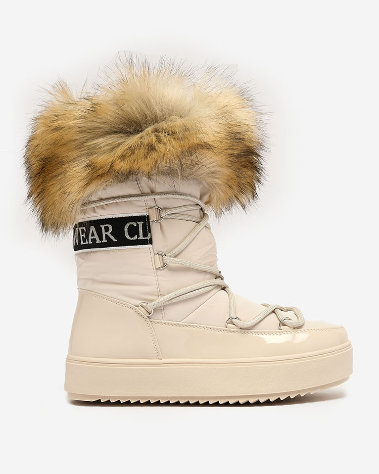 Royalfashion Schnürstiefel a'la Schneestiefel mit Pelz Heccti