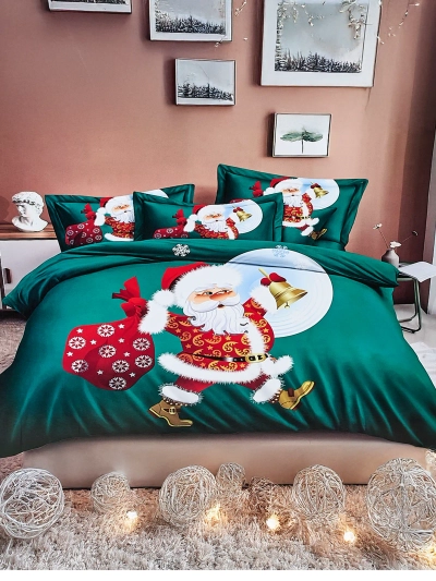Royalfashion Weihnachtsbettwäsche 160x200 Set 3-TEILIG