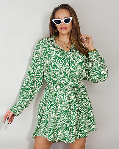 Royalfashion Damen-Minikleid mit Zebramuster a'la