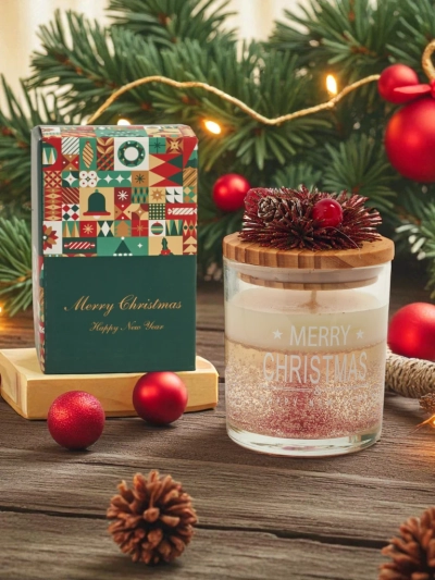 Weihnachtsduftkerze Frohe Weihnachten Gutes Neues Jahr