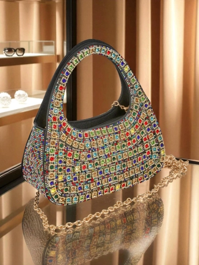 Royalfashion Damen Clutch Handtasche mit Zirkonia Myra Quill
