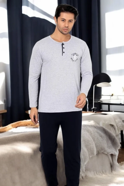 Royalfashion Herren Baumwollpajamas