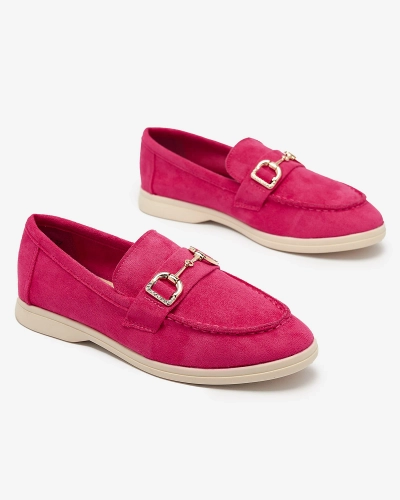 Fuchsia Damen Mokassins mit Goldverzierung Neterri - Footwear