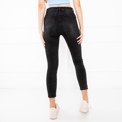 Schwarze Leggings mit hoher Taille für Damen - Kleidung