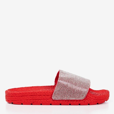 Rote Frauenschuhe mit Zirkonia Blink Blink - Schuhe