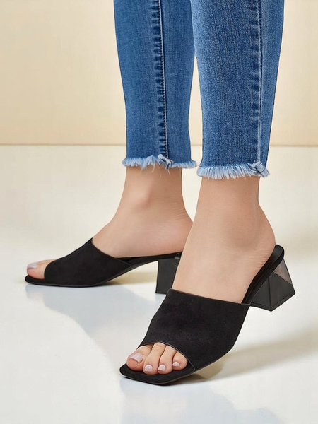 Royalfashion Damenslipper mit dekorativem Absatz Vollatie