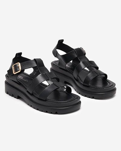 Gladiator-Sandalen für Damen in Schwarz Raef - Footwear