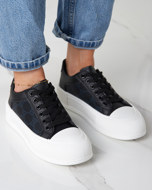 Чорні жіночі кросівки з вставками Jeride