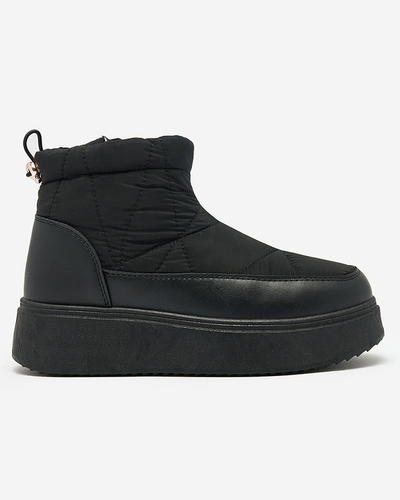 Royalfashion Damen Schlupf-Schneestiefel in schwarz Armeda