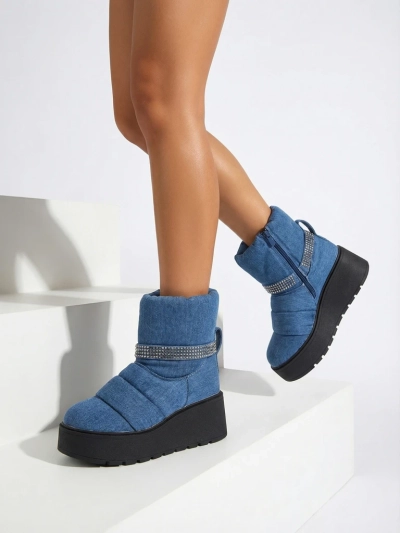 Royalfashion Damen Keil-Snowboots Renosi