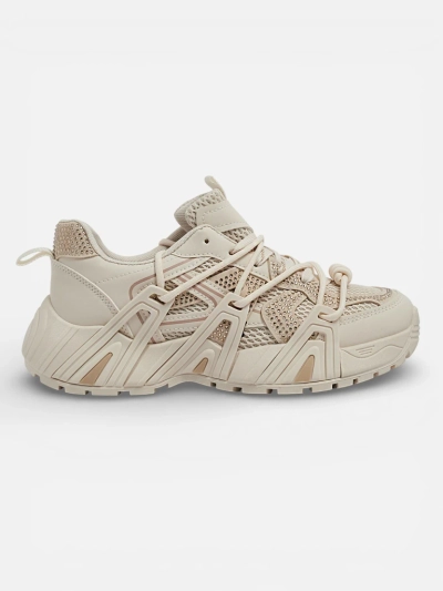 Aurora Beige Synthetische Sportliche Damen-Sneakers für den Sommer