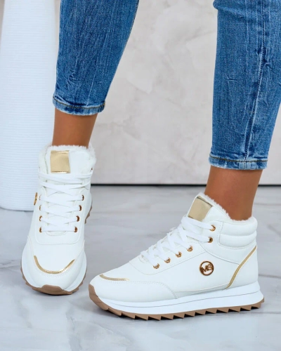 Royalfashion Warmed women's sneakers with fur Casill