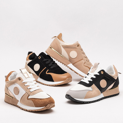 Sportschuhe für Damen in Beige und Braun mit Glitzer Tenetika - Schuhe