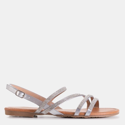 OUTLET Срібні жіночі босоніжки з фіанітом Mitali - Взуття