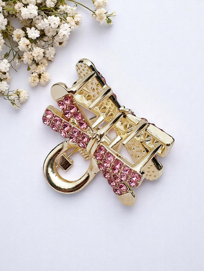 Royalfashion Haarklammer mit Strasssteinen Goldene Klammer