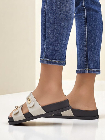 Royalfashion Damen Sandalen mit dekorativen Schnallen Costes