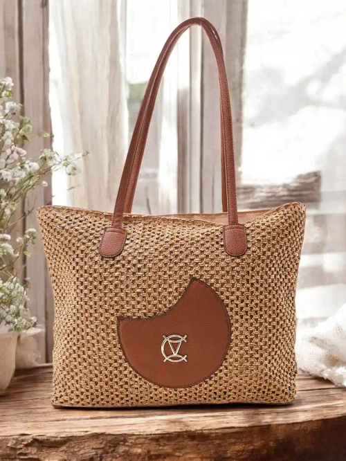 Королівська мода Велика солом'яна жіноча літня сумка