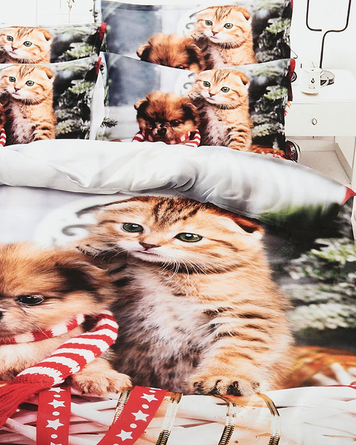 Різдвяна постільна білизна Royalfashion 140x200 комплект з 4-х частин