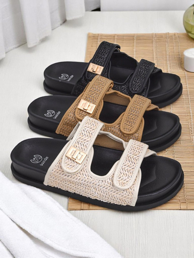 Royalfashion Damenslipper-Sandalen mit Flechtdetail Delibeli