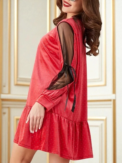 Royalfashion Damenvelourskleid