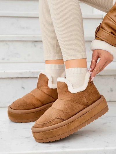 Royalfashion Damen Zoeno kurze Stiefel a'la Schneestiefel