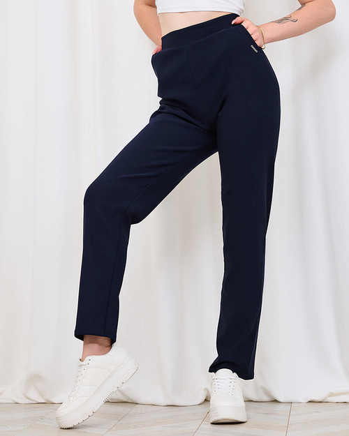 Royalfashion Темно-сині жіночі лосини PLUS SIZE штани