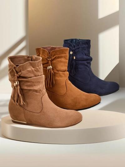 Royalfashion Eko - Wildleder-Stiefeletten auf verdecktem Keilabsatz Lovely