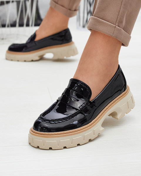 Schwarz lackierte Mokassins für Damen Mewira - Footwear