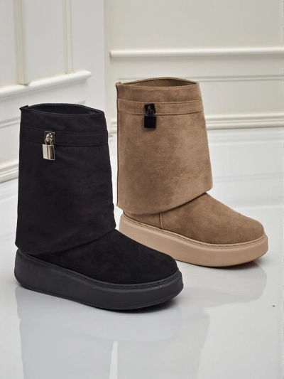 Kurze Damen-Schneestiefel mit abnehmbarem Schaft Elizze